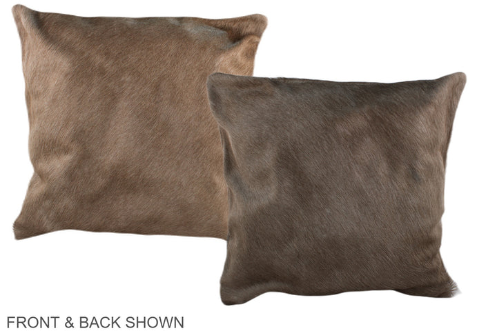 Taupe 20"x20" Brazilian Cowhide Pillow #A36973 by Hudson Hides