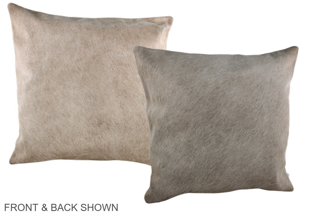 Taupe 20"x20" Brazilian Cowhide Pillow #A36975 by Hudson Hides