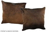Chocolate 20"x20" Brazilian Cowhide Pillow #A36976 by Hudson Hides