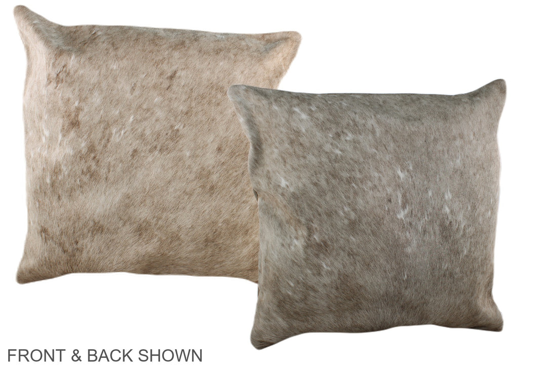 Taupe 20"x20" Brazilian Cowhide Pillow #A36977 by Hudson Hides