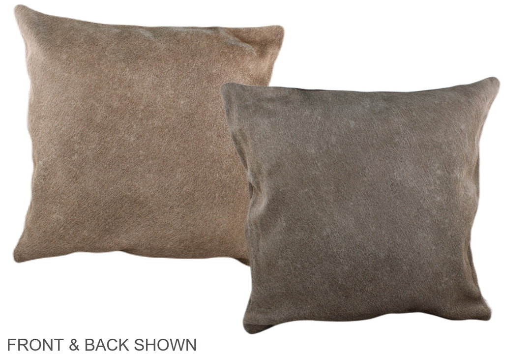 Taupe 20"x20" Brazilian Cowhide Pillow #A36982 by Hudson Hides