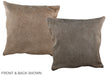 Taupe 20"x20" Brazilian Cowhide Pillow #A36982 by Hudson Hides