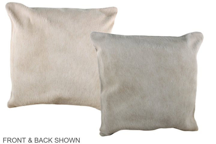 Champagne 20"x20" Brazilian Cowhide Pillow #A36984 by Hudson Hides