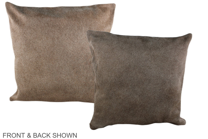 Taupe 20"x20" Brazilian Cowhide Pillow #A36986 by Hudson Hides