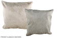Champagne 20"x20" Brazilian Cowhide Pillow #A36988 by Hudson Hides