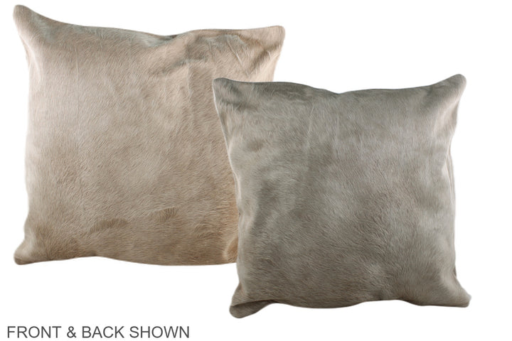 Champagne 20"x20" Brazilian Cowhide Pillow #A36992 by Hudson Hides