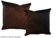 Chocolate 20"x20" Brazilian Cowhide Pillow #A36993 by Hudson Hides