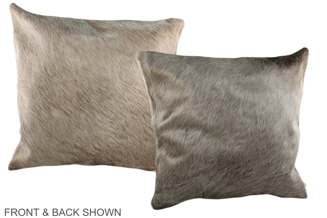 Taupe 20"x20" Brazilian Cowhide Pillow #A36996 by Hudson Hides
