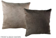 Taupe 20"x20" Brazilian Cowhide Pillow #A36998 by Hudson Hides