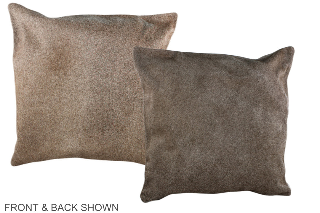 Taupe 20"x20" Brazilian Cowhide Pillow #A37001 by Hudson Hides
