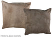 Taupe 20"x20" Brazilian Cowhide Pillow #A37001 by Hudson Hides