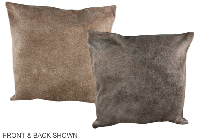 Taupe 20"x20" Brazilian Cowhide Pillow #A37005 by Hudson Hides