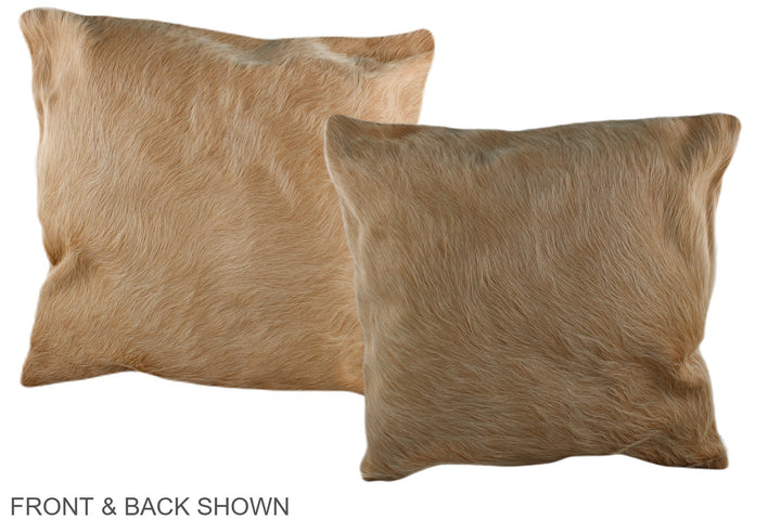 Beige 20"x20" Brazilian Cowhide Pillow #A37006 by Hudson Hides