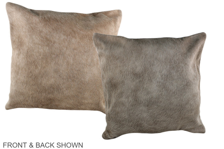Taupe 20"x20" Brazilian Cowhide Pillow #A37008 by Hudson Hides