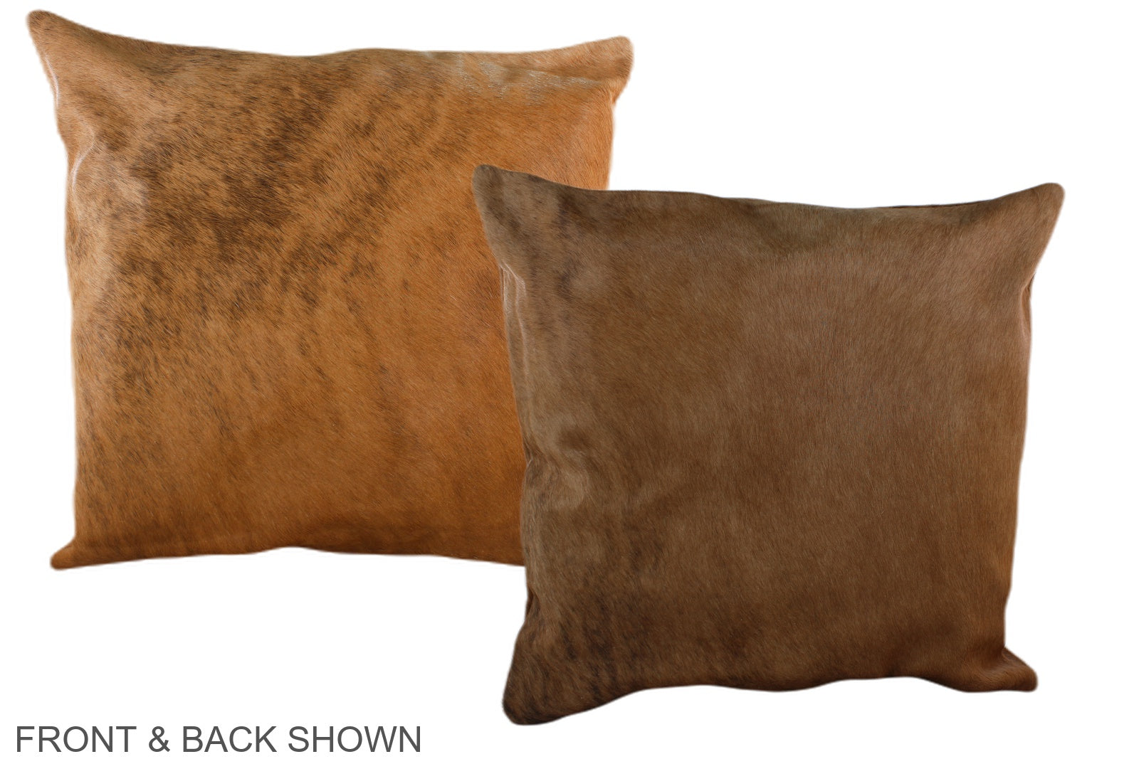 Solid Brown Cowhide Pillow #A37010