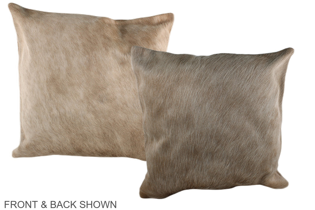 Taupe 20"x20" Brazilian Cowhide Pillow #A37014 by Hudson Hides