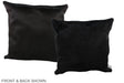 Solid Black 20"x20" Brazilian Cowhide Pillow #A37015 by Hudson Hides