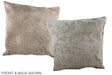 Ivory with Beige 20"x20" Brazilian Cowhide Pillow #A37017 by Hudson Hides