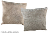 Ivory with Beige 20"x20" Brazilian Cowhide Pillow #A37017 by Hudson Hides