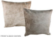 Grey with Beige 20"x20" Brazilian Cowhide Pillow #A37019 by Hudson Hides