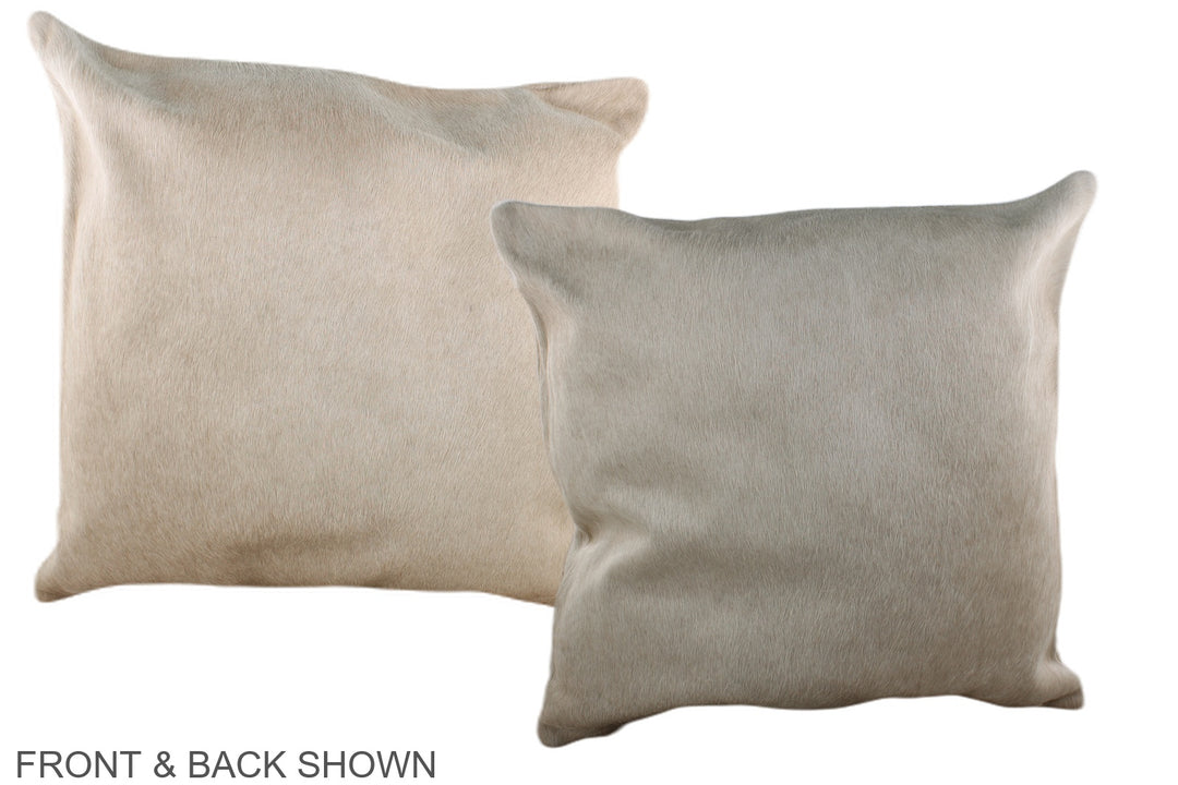 Champagne 20"x20" Brazilian Cowhide Pillow #A37021 by Hudson Hides