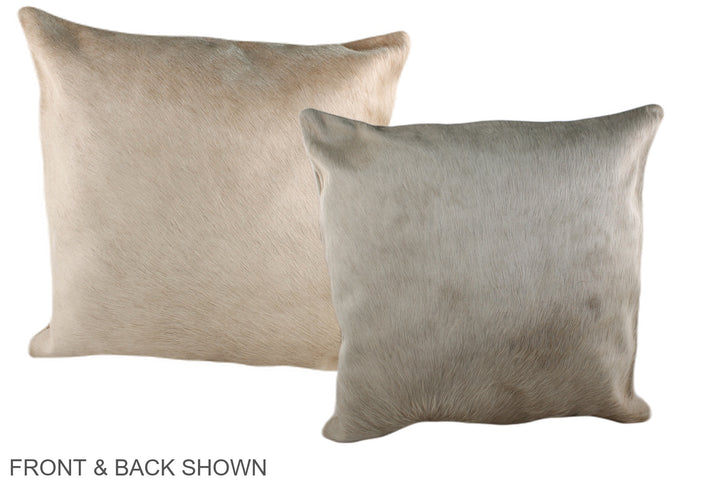 Champagne 20"x20" Brazilian Cowhide Pillow #A37025 by Hudson Hides