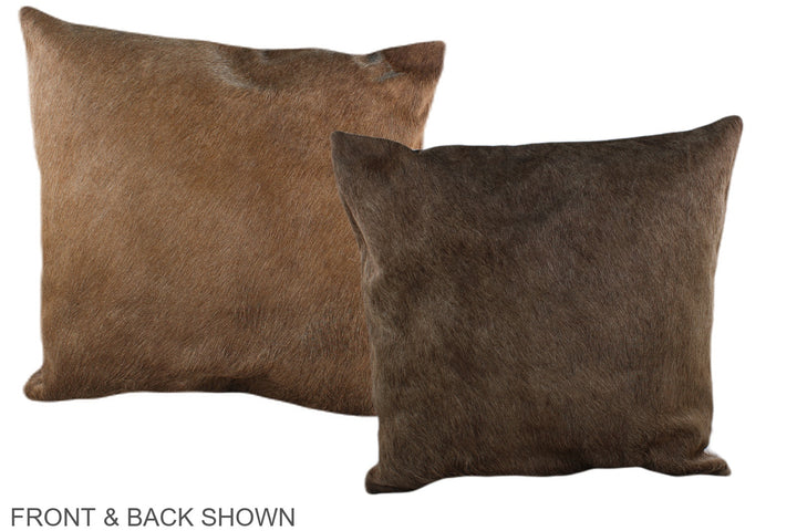 Taupe 20"x20" Brazilian Cowhide Pillow #A37029 by Hudson Hides