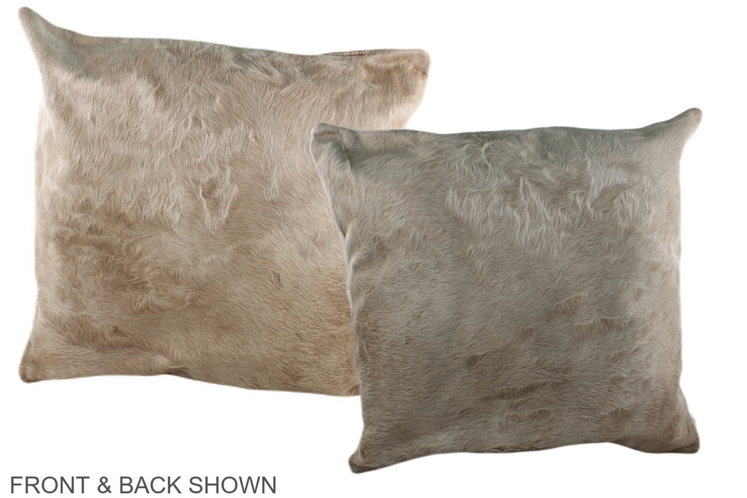 Champagne 20"x20" Brazilian Cowhide Pillow #A37030 by Hudson Hides