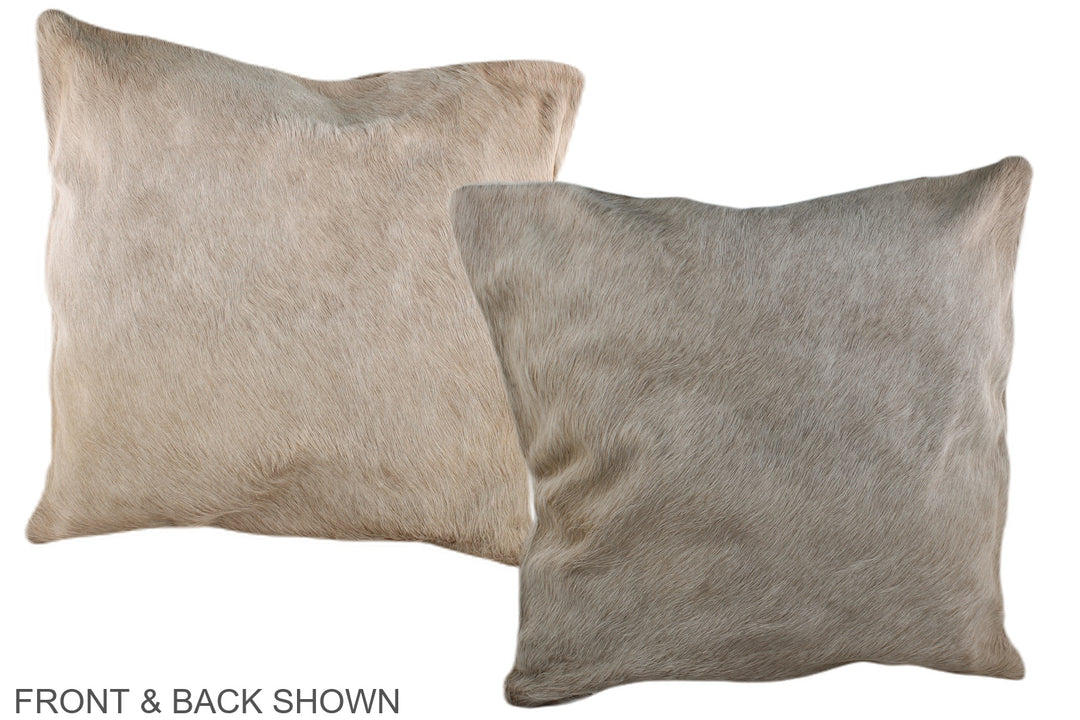 Champagne 20"x20" Brazilian Cowhide Pillow #A37032 by Hudson Hides