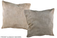 Champagne 20"x20" Brazilian Cowhide Pillow #A37032 by Hudson Hides