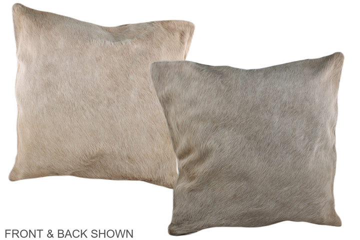 Champagne 20"x20" Brazilian Cowhide Pillow #A37032 by Hudson Hides