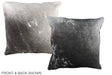 Grey with White 20"x20" Brazilian Cowhide Pillow #A37037 by Hudson Hides