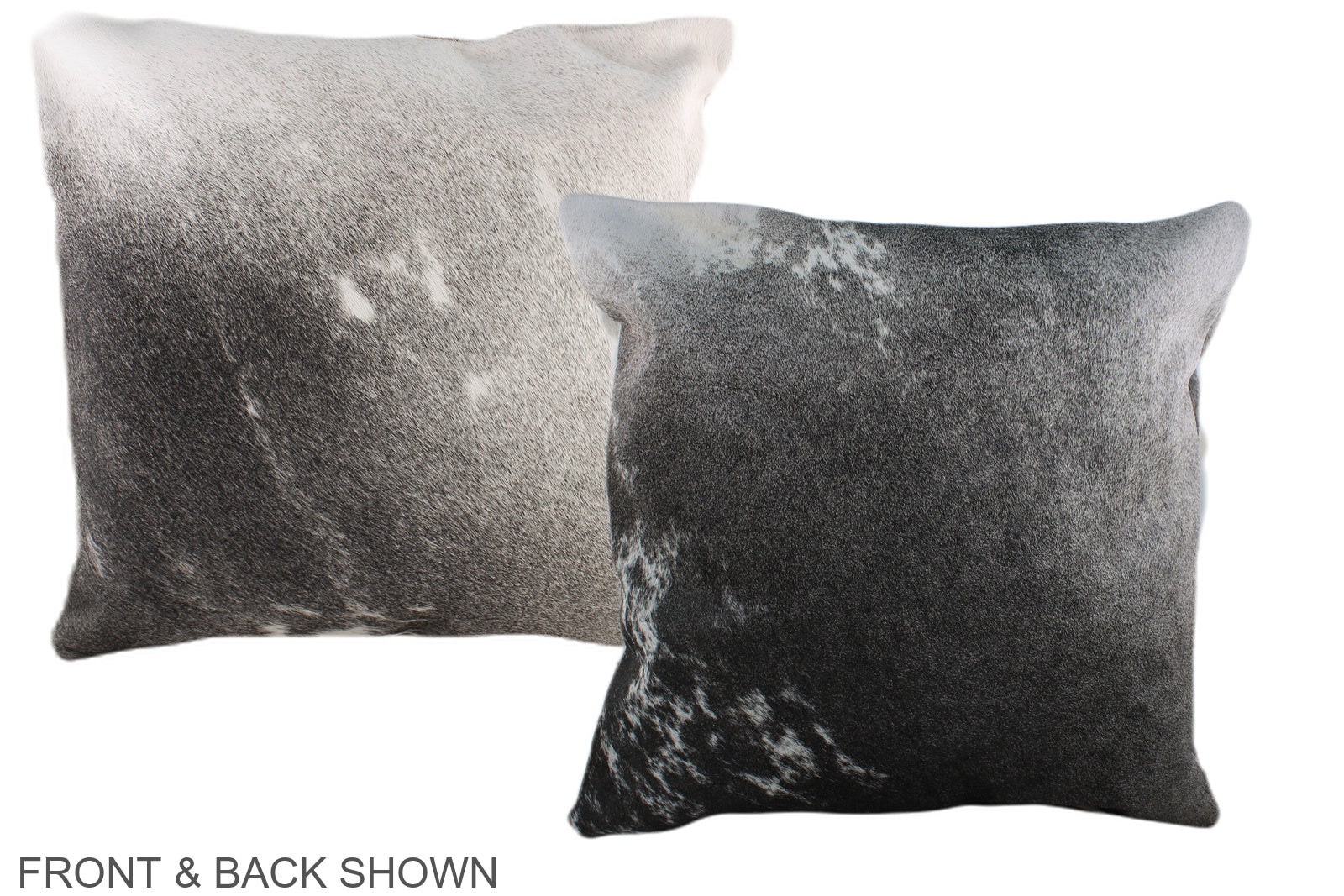 Grey with White Cowhide Pillow #A37037