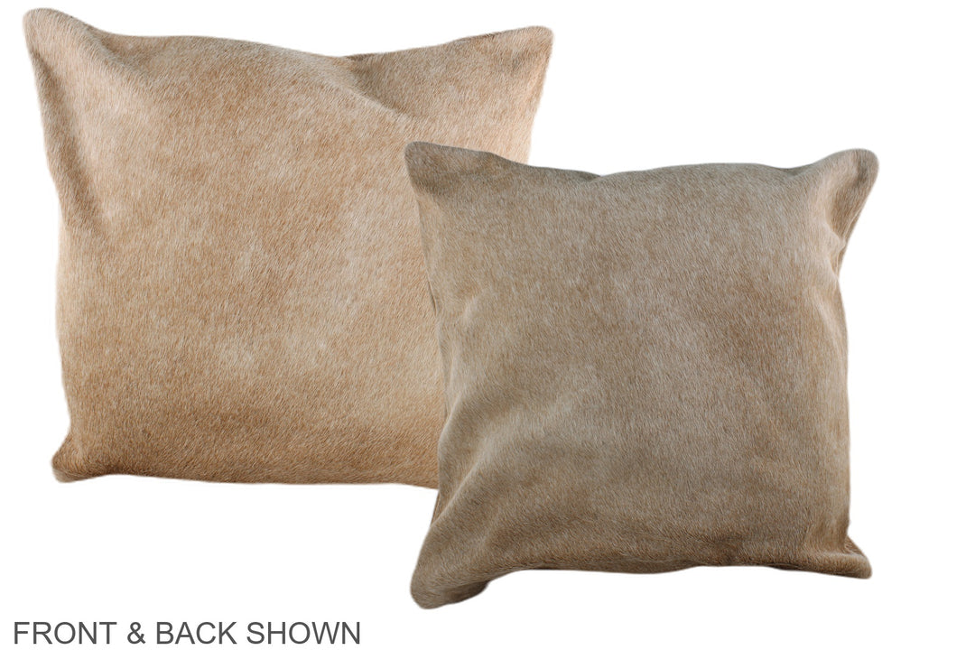 Beige 20"x20" Brazilian Cowhide Pillow #A37043 by Hudson Hides