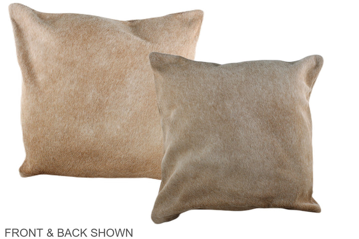 Beige 20"x20" Brazilian Cowhide Pillow #A37043 by Hudson Hides