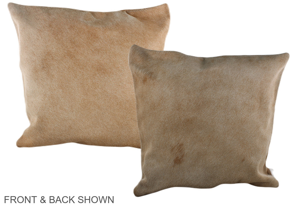 Beige 20"x20" Brazilian Cowhide Pillow #A37046 by Hudson Hides