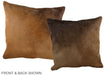 Solid Brown 20"x20" Brazilian Cowhide Pillow #A37054 by Hudson Hides
