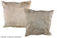 Grey with Beige 20"x20" Brazilian Cowhide Pillow #A37056 by Hudson Hides