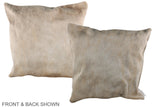 Grey with Beige 20"x20" Brazilian Cowhide Pillow #A37056 by Hudson Hides