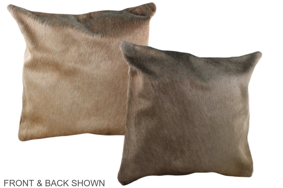 Taupe 20"x20" Brazilian Cowhide Pillow #A37061 by Hudson Hides