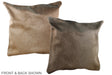 Taupe 20"x20" Brazilian Cowhide Pillow #A37061 by Hudson Hides