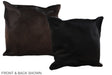 Solid Black 20"x20" Brazilian Cowhide Pillow #A37062 by Hudson Hides
