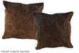 Taupe 20"x20" Brazilian Cowhide Pillow #A37064 by Hudson Hides