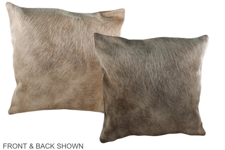 Taupe 20"x20" Brazilian Cowhide Pillow #A37065 by Hudson Hides