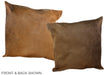 Solid Brown 20"x20" Brazilian Cowhide Pillow #A37066 by Hudson Hides