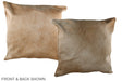 Beige 20"x20" Brazilian Cowhide Pillow #A37079 by Hudson Hides