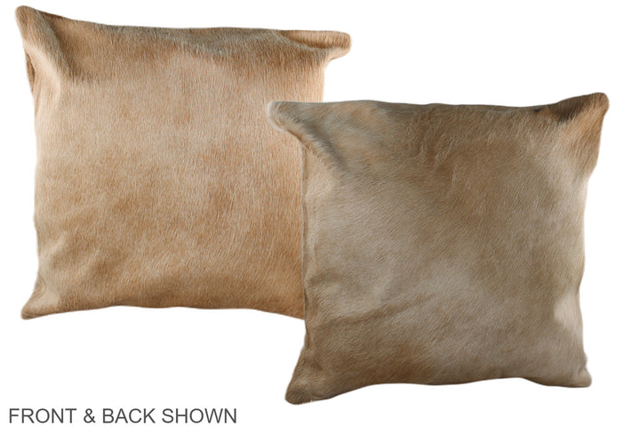Beige 20"x20" Brazilian Cowhide Pillow #A37079 by Hudson Hides