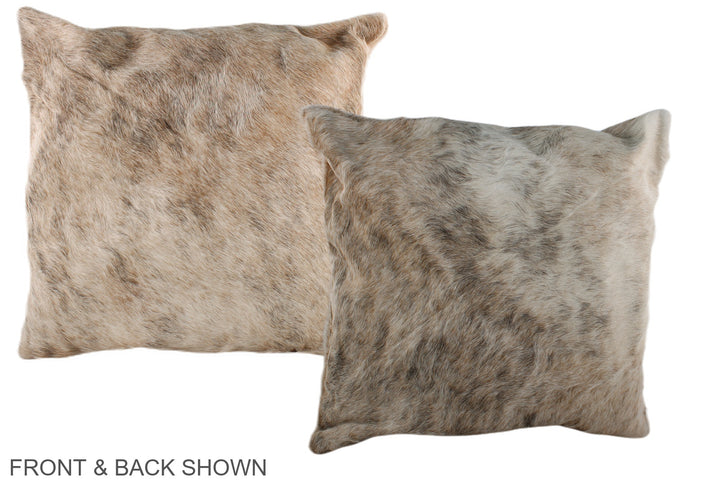 Beige 20"x20" Brazilian Cowhide Pillow #A37083 by Hudson Hides