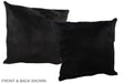 Solid Black 20"x20" Brazilian Cowhide Pillow #A37087 by Hudson Hides