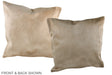 Champagne 20"x20" Brazilian Cowhide Pillow #A37089 by Hudson Hides